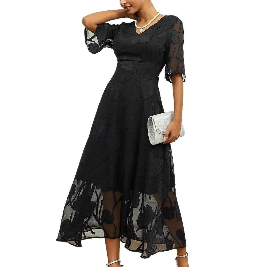 Large Swing Fashionable Elegant V-neck Elegant Dress