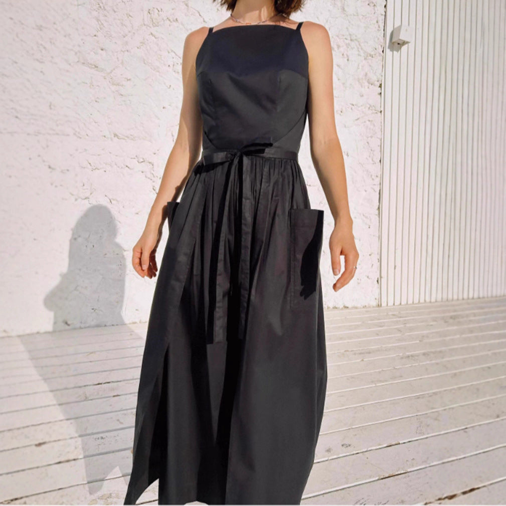 Female Solid Color Casual Sleeveless Fashion Dress