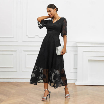 Large Swing Fashionable Elegant V-neck Elegant Dress