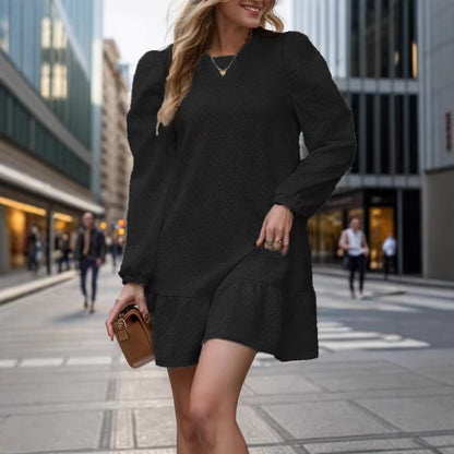 Women's Long Sleeve Jacquard Fashion Sweater Dress