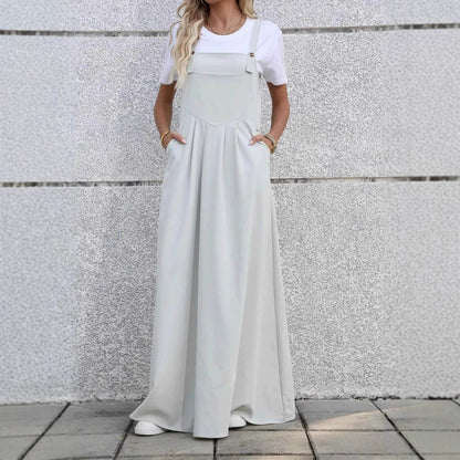 Comfort And Casual Design Waist Pleated Slimming Elegant One-piece Suspender Dress