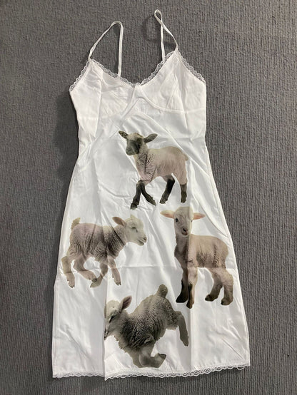 Atmosphere Shaun Lamb Print Female Dress