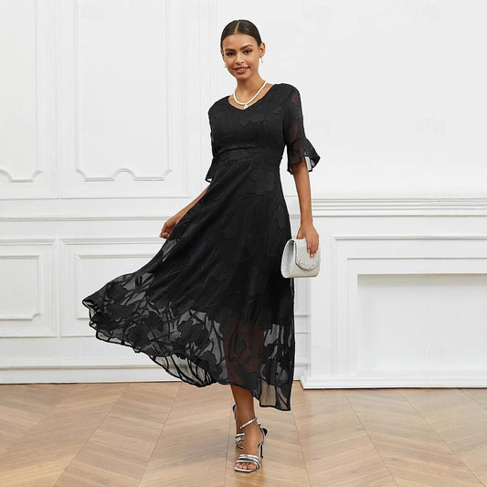 Large Swing Fashionable Elegant V-neck Elegant Dress