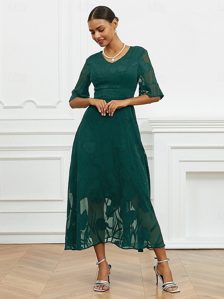 Large Swing Fashionable Elegant V-neck Elegant Dress