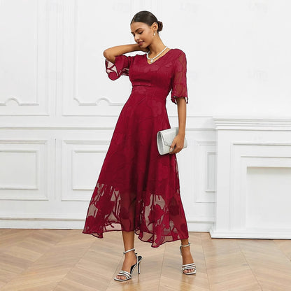 Large Swing Fashionable Elegant V-neck Elegant Dress