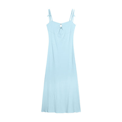 Double-shoulder Strap Sling Waist-tight Slim And Sexy Hip-wrapped Fishtail Dress